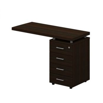 Брифинг-приставка на опорной 4-х ящичной тумбе правая 765