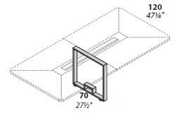 Центральная опора для стола переговоров, ножки хромированные 146687
