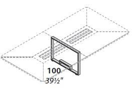 Центральная опора для стола переговоров, ножки хромированные 146685