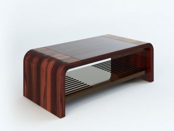 Cтол журнальный со стекл. столешн. и полкой DA1260А