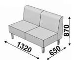 Диван 2х-местный, без подлокотников Диван 2х-местный, без подлокотников