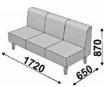 Диван 3х-местный, без подлокотников Диван 3х-местный, без подлокотников