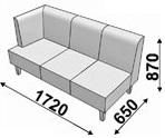 Диван 3х-местный, с левым подлокотником Диван 3х-местный, с левым подлокотником