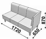 Диван 3х-местный, с правым подлокотником Диван 3х-местный, с правым подлокотником
