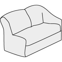 Диван двухместный с левым подлокотником Премьер арт.2Б