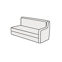 Диван трехместный с левым подлокотником Бостон арт.3Б