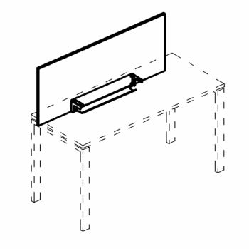 Экран настольный фронтальный для стола 140 с кабель-каналом А4 Б 832 БП