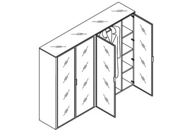 GALA Шкаф д.бумаг с гардеробом