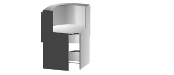 Каркас стойки угловой 900х900 BRS-01-900х900