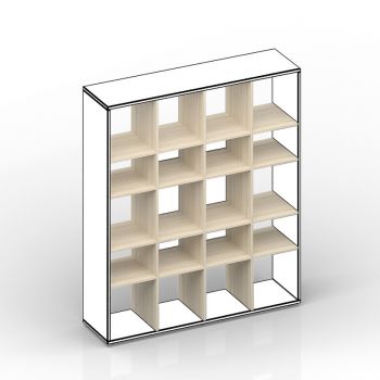 Комплект вертикальных стоек и полок для стеллажа