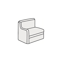 Кресло с правым подлокотником Бостон арт.1В