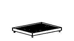 Кровать двуспальная без изголовья, на ортопедическом основании Т- 406