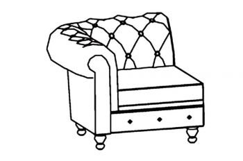 Левая секция дивана Диван Боттичелли Энгл-1L