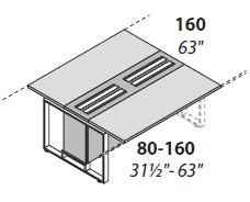 Модуль для стола переговоров, ножки крашенные 146554