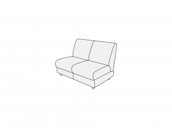 Модуль двухместный без подлокотников 2С