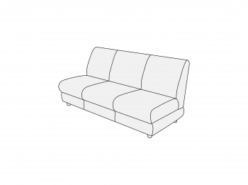 Модуль трехместный без подлокотников 3С