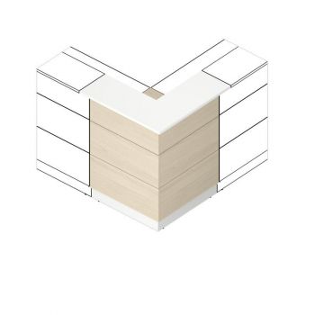 Модуль угловой с навесными панелями FLHPC90