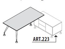 Приставка к столу, ножки хромированные 156 313