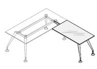 Приставка к столу, ножки крашенные