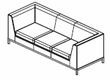 R CUBE Диван 3-х местн 214 214 4CUPD10 P31
