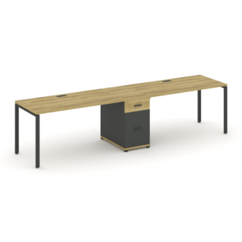 Рабочая станция 2 места с 1 опорной тумбой CN.ORS-405 A CN.ORS-405 A