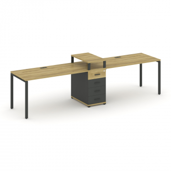 Рабочая станция 2 места с 1 опорной тумбой CN.ORS-418 A CN.ORS-418 A