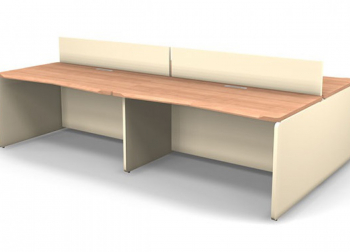 Рабочая станция двусторонняя, симметричная, 4 места, МДФ 48L280D2