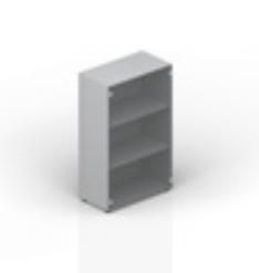 Шкаф 80х44х118см для документов (2 стеклянные тонированные двери, 2 полки, ручки - хром) EMMS564TN