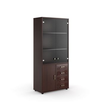 Шкаф для бумаг с кожаными вставками MNZ19350501