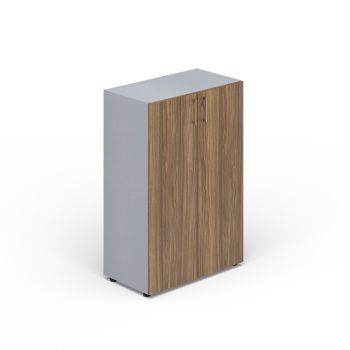 Шкаф для документов (2 двери, 2 полки, ручки - хром) EMMS562