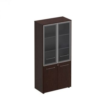 Шкаф для документов со стеклянными дверьми МЕ 343