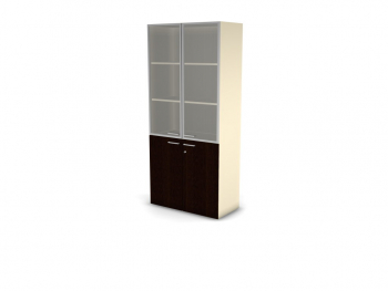 Шкаф MDF с прозрачным стеклом 5 уровней с замком