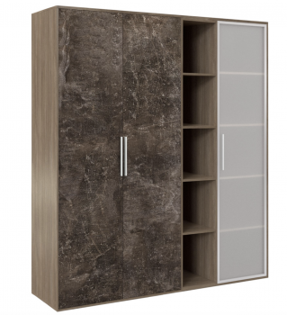 Шкаф высокий 3 створки, с нишей BTN36152542