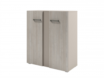 Стеллаж с планкой средний с дверьми D-76