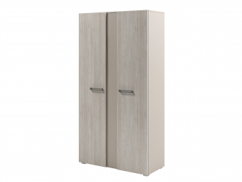 Стеллаж с планкой высокий с дверьми D-77