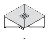 Стол для переговоров, ножки хромированные 146648