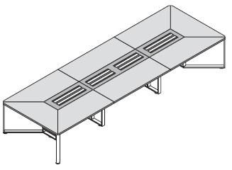 Стол для переговоров, ножки хромированные 146651