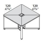 Стол для переговоров, ножки крашенные 146514