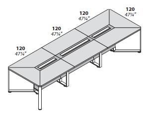 Стол для переговоров, ножки крашенные 146567
