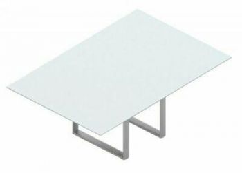 Стол для совещаний, стеклянная столешница