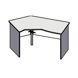 Стол эргономичный левый 135 градусов 168