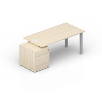 Стол на опорной тумбе 3 ящика (левый) BV190T3G