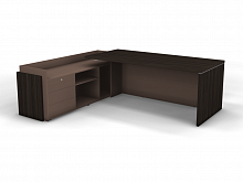 Стол на опорной тумбе с накладными фасадами левый SN12.2319L