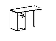 Стол однотумбовый с дверкой и нишей Т-105