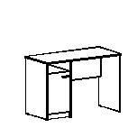 Стол однотумбовый с дверью и нишей Т-115