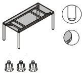Стол переговорный с цельной столешницей S7376