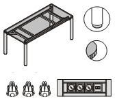 Стол переговорный с цельной столешницей S7178