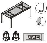 Стол переговорный с цельной столешницей S7368