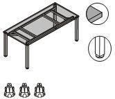 Стол переговорный с цельной столешницей S7171