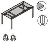 Стол переговорный с цельной столешницей S7261